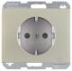 Berker 41357004 SCHUKO socket outlet , stainless steel with extant protection
