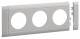 Hager GB080307035 Blende 3fach Steckdose Oberteil 80mm hfr lichtgrau