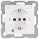 Berker 41101909 SCHUKO socket with LED, u label S.1/B.1/B.3/B.7 glass