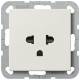 GIRA 284001 Steckdose EURO US System 55 Cremeweiß