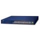 PLANET 24-Port 10/100TX 802.3at PoE + 2-Port Gigabit TP/SFP