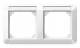 Merten 387219 1-M-Rahmen 2fach waagerecht mit Beschriftungsträger polarweiß glänzend