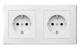 Merten MEG2328-1519 SCHUKO double socket BRS StK polar white M-SMART