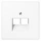 Jung LS969-2UAWW Abdeckung für IAE/UAE 2x8polig alpinweiß
