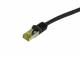 Patchkabel RJ45, CAT6A 500Mhz, 12,5m, schwarz, S-STP(S/FTP), PUR Indoor/Outdoor/Indu (UV/Water/oil/-resistant), AWG26, mit CAT7 Rohkabel, Synergy 21