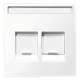 Merten MEG4564-0325 central plate 2f Mod. Jack lettering + dust. active white