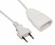 Netzkabel-Verlängerung McPower, 5m, Euro-Stecker - Euro-Kupplung, weiß