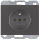 Berker 6768757006 socket with protective contact pin K.1 anthracite matt