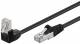Goobay 94190 CAT 5e patch cable 1x 90° angled, F/UTP, black - CCA copper mixture, 1x RJ45 plug 90° (8P8C)