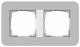 GIRA 0212412 Abdeckrahmen 2f E3 Grau/Reinweiß