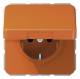 Jung CD1520BFKLO SCHUKO socket hinged cover shatterproof orange
