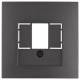 Berker 10331606 Zentralstück für TAESteckdose B.1/B.3/B.7 Glas anthrazit