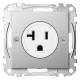 Merten MEG2156-0460 USA socket 20A aluminum system M