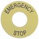 Schneider Electric ZB2BY9330 Schneider Textschild D60mm EMERGENCY STOP Metall D22mm