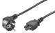 Goobay 68004 Netzkabel 1,8 m, Schwarz - Schukostecker (Typ F, CEE 7/7) > Gerätebuchse C5