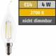 Muellerlicht ETT-1451918 LED Filament Kerzenlampe Windstoß, E14, 4W, 470lm, 2700K, warmweiß