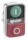 Schneider Electric ZB4BW7L3741 Schneider Leucht-Doppeldruck taster Bez.I flach grün Bez.O vorst. rot