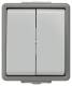Siemens 5TA4708 DELTA surface IP44, AP, dark gray / light gray double-switching exchange