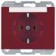 Berker 47397015 Steckdose SCHUKO mit Beschriftungsfeld K.1/K.5 rot,glänzend