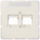 Jung 569-2AT Abdeckung mit Tragring für 2Modular-Jack AT+T CD weiß