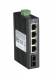 BlackBox LBH120A-H-20K-SC Hardened Mini-Industrial Switch 4 Port 10/100BASE TX + 1 Port 100 BASE FX SC, 20 km Hutschienenmontage
