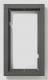 Siedle 200038732-00 combination frame KR 611-2/1-0 DG, 131x231x15mm dark gray mica