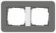GIRA 0212413 Abdeckrahmen 2f E3 Dklgrau/Reinweiß