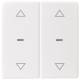 Berker 80961329 Abdeckung für Tastsensor Modul 2fach mit Pfeil-Symbol Q.x polarweiß