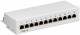 Goobay 69306 CAT 6 Mini/Desktop Patch Panel, 12 Port - STP geschirmt, Grau