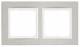 Berker 10223609 Rahmen 2fach B.7 Edelstahl/polarweiß