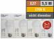 Muellerlicht ETT-1451877 LED Glühlampe, E27, 5,5W, 470lm, 2700K, warmweiß, 3+1 Set