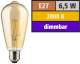 Muellerlicht ETT-1451924 LED Filament Glühlampe, E27 / ST64, 6,5W, 690lm, 2000K, warmweiß, dimmbar, gold