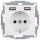 Berker 48031909 Steckdose SCHUKO/USB S.1 polarweiß mt.