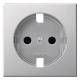 Merten MEG2330-0460 Zentralplatte für Schuko-Steckdose mit BRS alu System M
