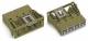 WAGO 770-764/072-000 socket part snap-in 4P. light green