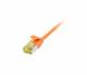 Patchkabel RJ45, CAT6A 500Mhz, 1,0m, orange, U/FTP, slimline rund d=3,8mm, TPE/LSZH(Superflex), AWG32, mit CAT7 Rohkabel, Synergy 21