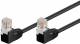 Goobay 96086 CAT 5e patch cable 2x 90° angled, U/UTP, black - CCA copper mixture, 2x RJ45 plug 90° (8P8C)