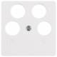 Berker 14841909 central plate 19 09 1484, p.1 polar white 4-Ant-outlet