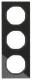 Berker 10132216 Rahmen 3fach R.3 Glas schwarz
