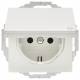 Berker 47446089 Steckdose SCHUKO+Klappd. und erh.BS Q.1/Q.3 polarweiß samt