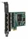 Digium 1B433LF Sangoma Four (4) Span Digital BRI PCIe Card with Hardware Echo Cancellation