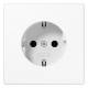 JUNG LS1520KIWW SCHUKO outlet, alpine white m.Kinderschutz
