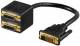 Goobay 68740 DVI-D-Stecker Dual-Link (24+1-Pin) > 2x DVI-D-Buchse Dual-Link (24+1-Pin) - zum verbinden von zwei Geräten mit einem DVI-Anschluss