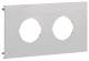 Hager L87317035 Blende 2-fach d=45mm PVC BR OT 100 lichtgrau