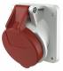 Mennekes 3744 mounted receptacle TA 5pol.16A, 400V 6h IP44