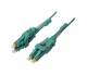 Fiber optic 2-fiber patch kit. 0.5mtr.LC-LC, 50/125um,OM3, Uniboot (rotatable), push/pull, AD=2mm, Synergy 21