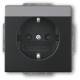 Busch Jaeger 2CKA002013A5434 BJ 20 EUCNB-885 SCHUKO socket insert black matt future linear