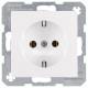 Berker 41438989 Steckdose SCHUKO S.1/B.3/B.7 Glas polarweiss glänzend