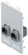 Rittal 2482560 SZ Interface flap, modular, interface inserts, 2 x RJ 45, jack/jack, Cat. 5e