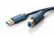 Clicktronic 70090 USB 3.0 Kabel - Hochgeschwindigkeits-Datenkabel mit der Steckerkombination A/B
